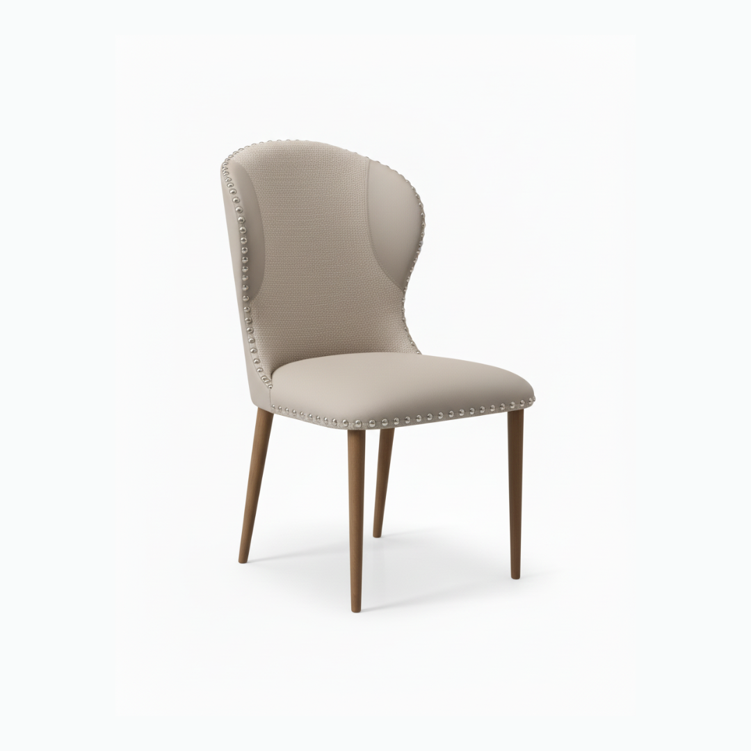 Grey Cushioned Dining Chair