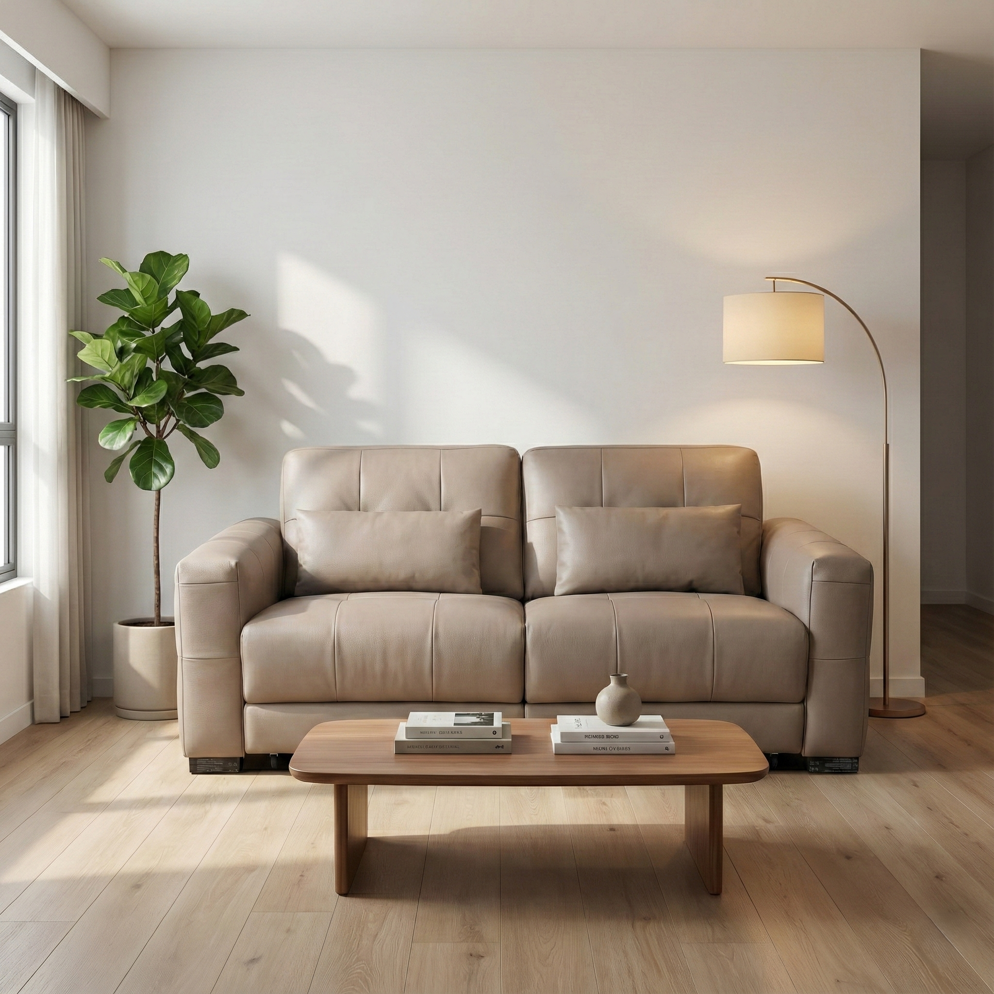 Lazy Lounger Half Leather Recliner Sofa