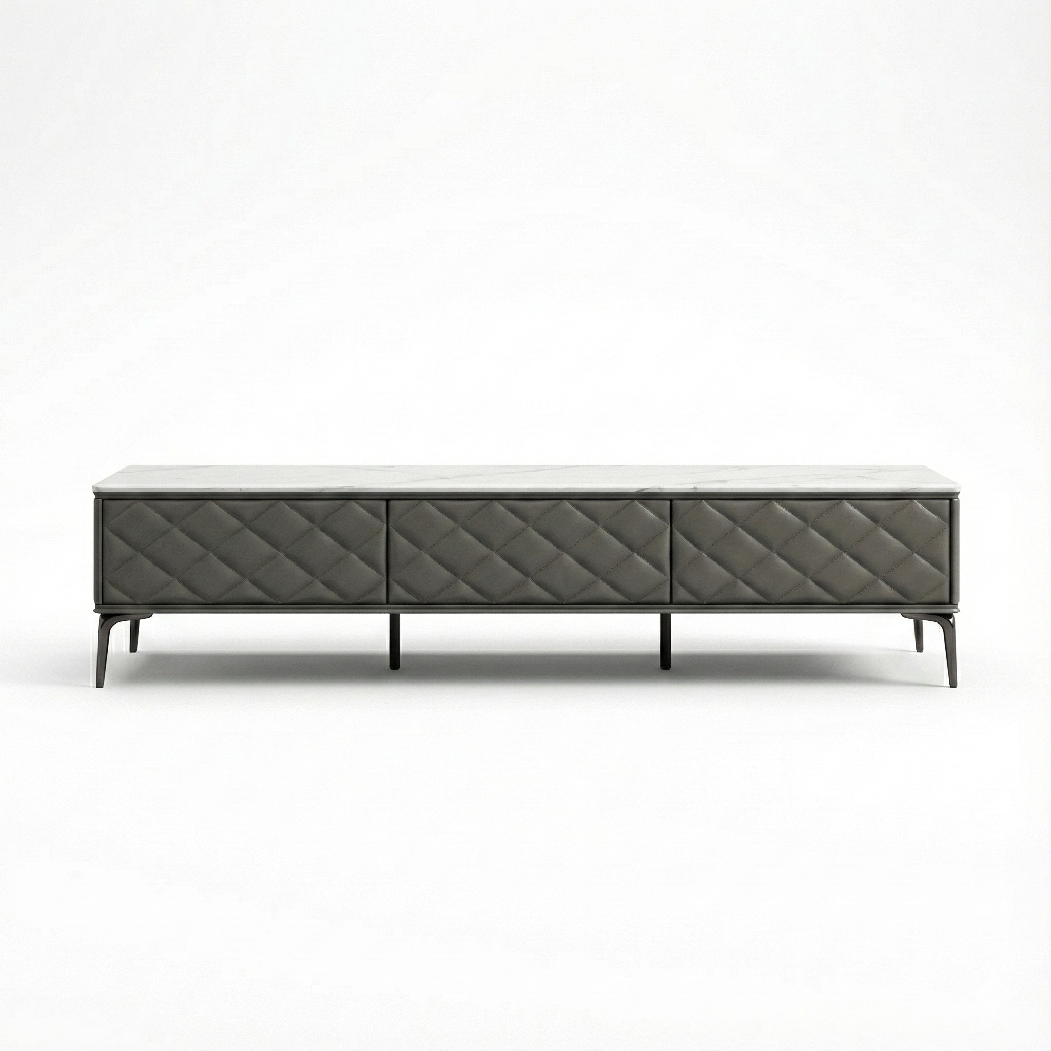 Satin White Statement Gloss TV Console